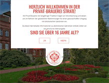 Tablet Screenshot of brauerei-strate.de